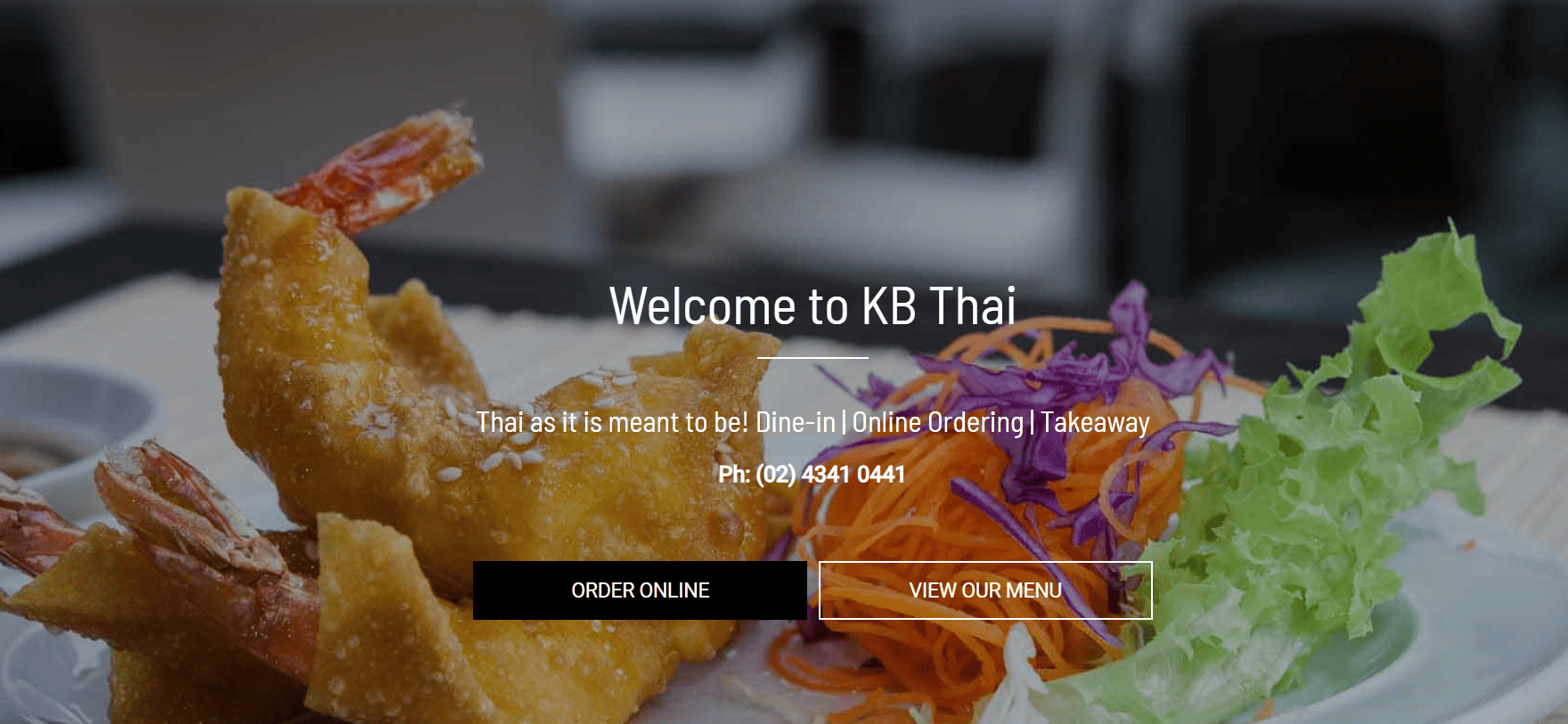 KB Thai website for seamless online ordering